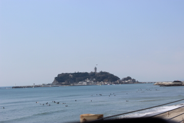 江ノ島が見えて来た~
