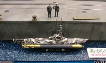 タミヤフェア 2012 1/35イタレリ岸壁(仮称)セット ドイツ海軍 特殊潜航艇 ビーバー