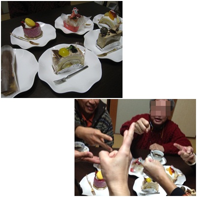 ケーキ争奪戦