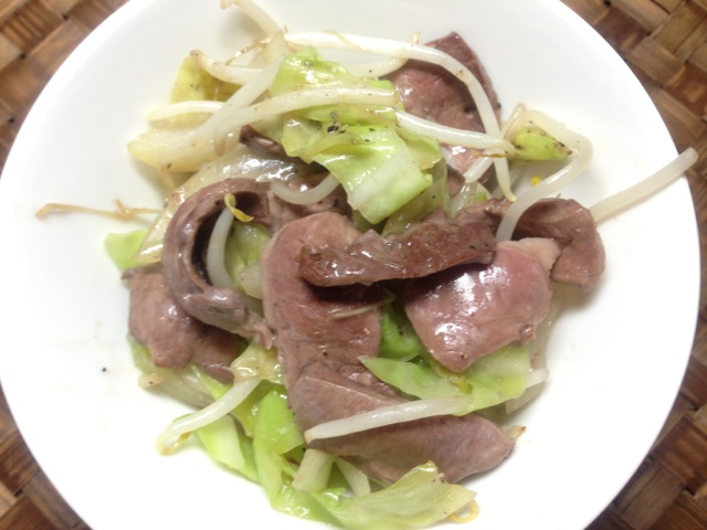 ハツ炒め
