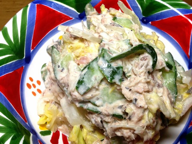 サバ缶サラダ