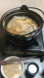 牡蠣の味噌鍋
