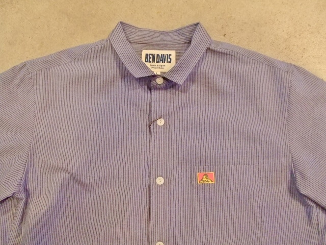 BENDAVIS PR STRIPE 7SLEEVE SHIRT NAVY FT1