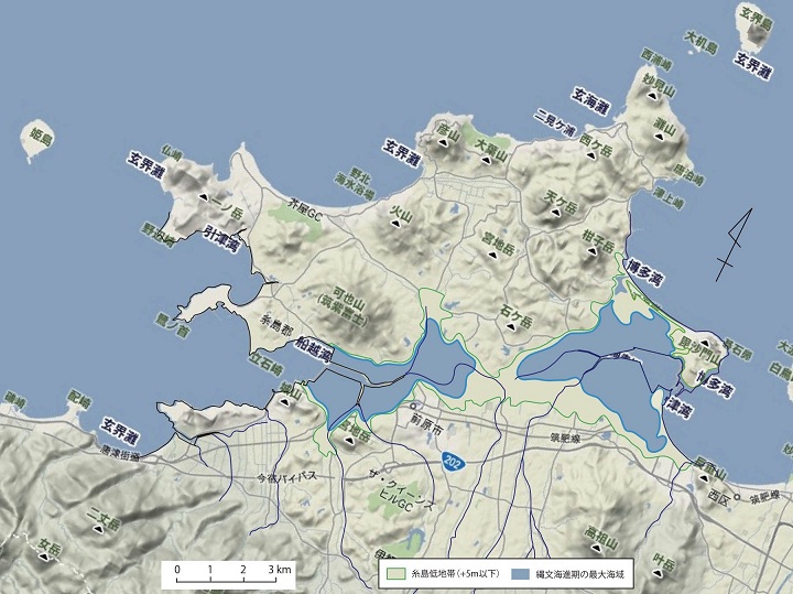 縄文最大海域図 小