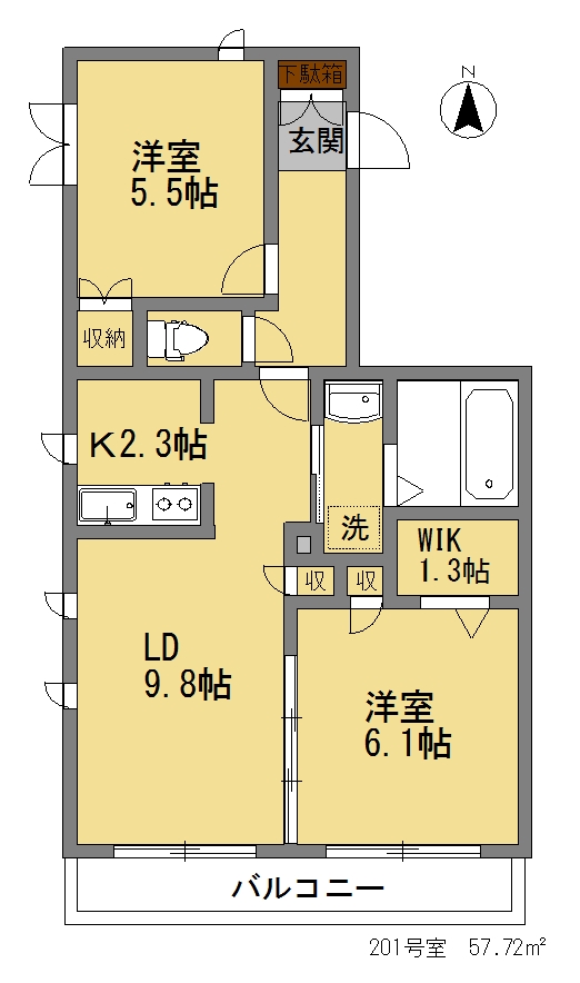 201間取図