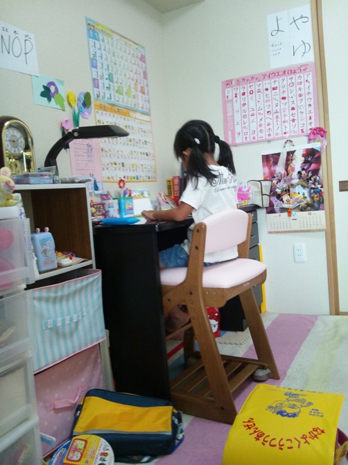 勉強部屋の様子(模様替え前)