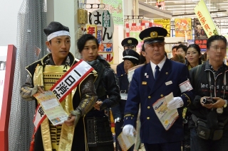 岡崎消防本部 グレート家康公「葵」武将隊 一日消防署長イベント