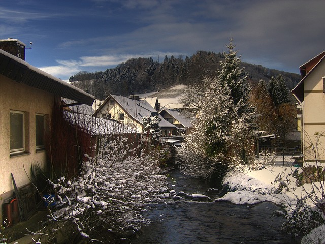 フランスの小さな村のクリスマス