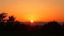 北海道南空知地方からパークゴルフを中心に発信-夕日