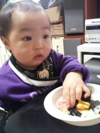 お孫ちゃん節分2