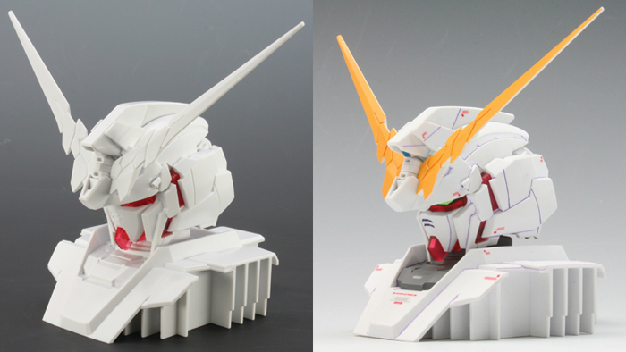 1/48 ユニコーンガンダム ヘッドディスプレイベース 簡単作例