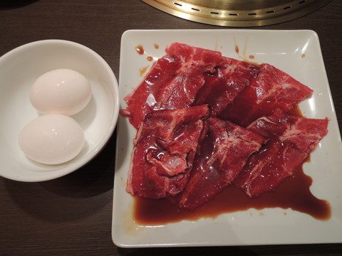 上カルビ焼きすき(玉子付)