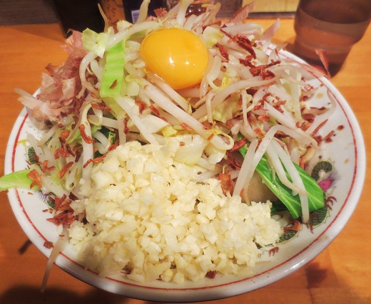 小ラーメン(¥650)+汁無しそば(¥80)