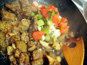 山羊肉の炒め