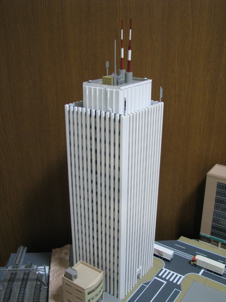 自作オリジナルストラクチャー高層ビル２ - 鉄道模型
