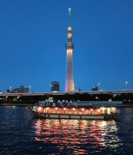 東京スカイツリー・ライトアップ6〔フリー写真〕