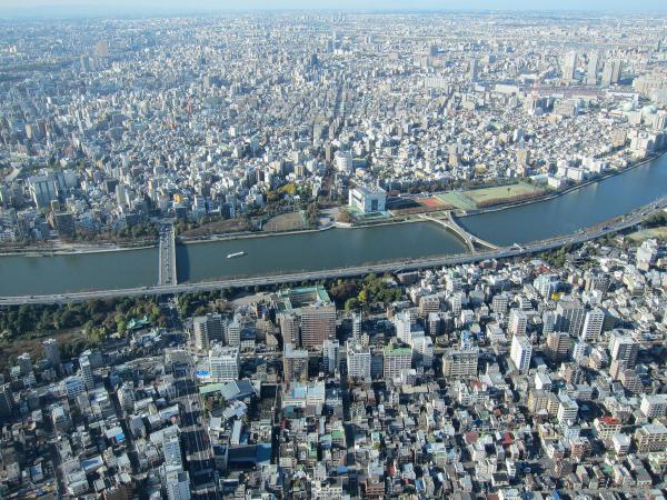 東京スカイツリー・展望デッキから見た風景1〔フリー写真〕
