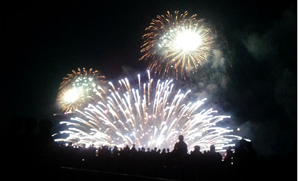 松江水郷祭の花火