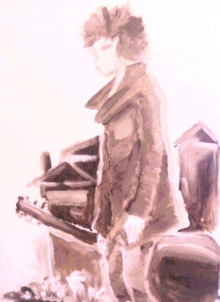 JACKPOT DAYS!! -poetrical rock n'roll and beat gallery--ギター 油絵.jpg