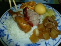 香港富記烤鴨の油鶏叉焼飯