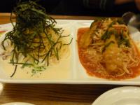 BELLINI PASTA徐匯廣場店のいか明太子スパ&チキンカツトマトパスタ1028