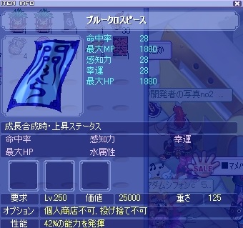 ブルークロスピース