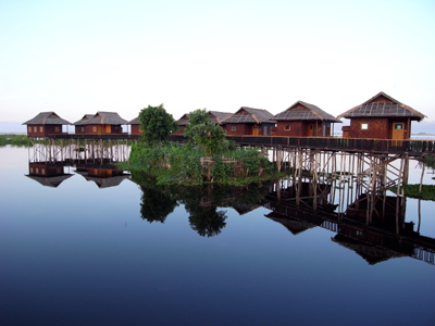 the hotel on the Inle lake
