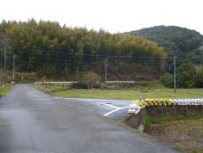 バス停から来た道へ