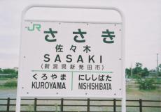 旧デザインの駅名標