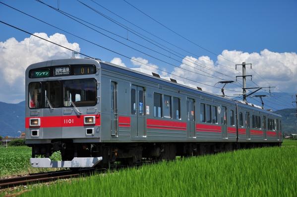 2012年8月5日 上田電鉄別所線 舞田~八木沢 1000系1001F
