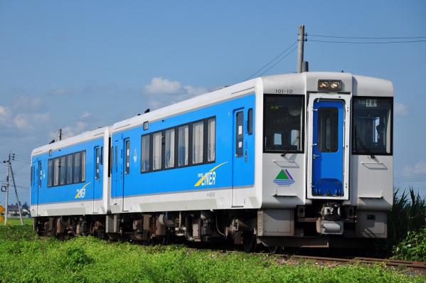 2012年8月9日 JR東日本左沢線 羽前金沢~羽前山辺 キハ101形キハ101-10+2