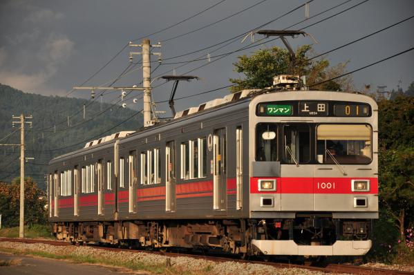 2012年10月9日 上田電鉄別所線 八木沢~舞田 1000系1001F
