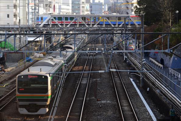 2013年1月9日 東急東横線 代官山〜渋谷 7500系7500F+7200系サヤ7590