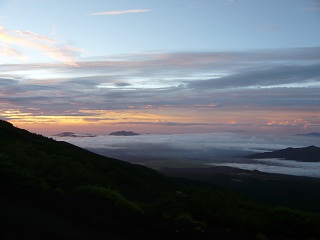 富士山5合目から見た朝焼け