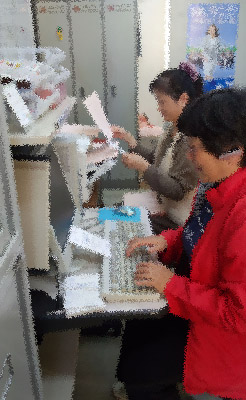 絵はがき展示準備