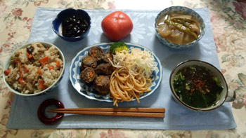 晩御飯 肉巻き