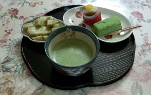 夜のティータイム お抹茶