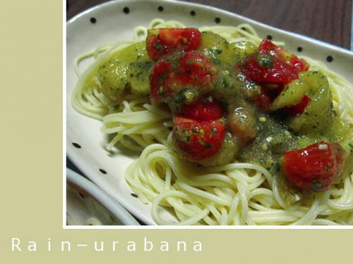 冷製バジル・トマト・明太子パスタ♪ 冷製バジル・トマト・明太子パスタ♪