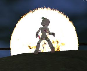 燃える人形