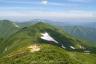 大朝日岳から北へ伸びる縦走路
