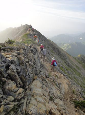 五竜岳への岩稜を歩く 2012.07.29-001