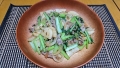 長芋と小松菜の梅味噌炒め　20180501