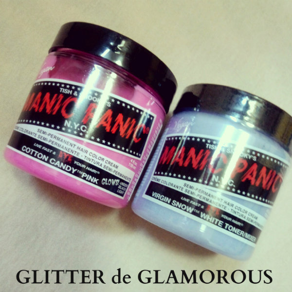 セルフグラデーションカラー 色あせメンテと マニックパニック コットンキャンディピンク Glitter De Glamorous