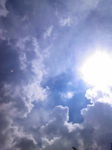 大雨が降る直前の積乱雲
