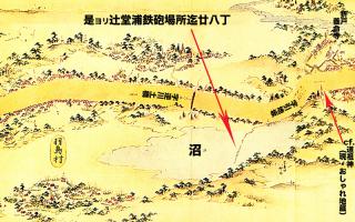 東海道分間延絵図:引地川右岸