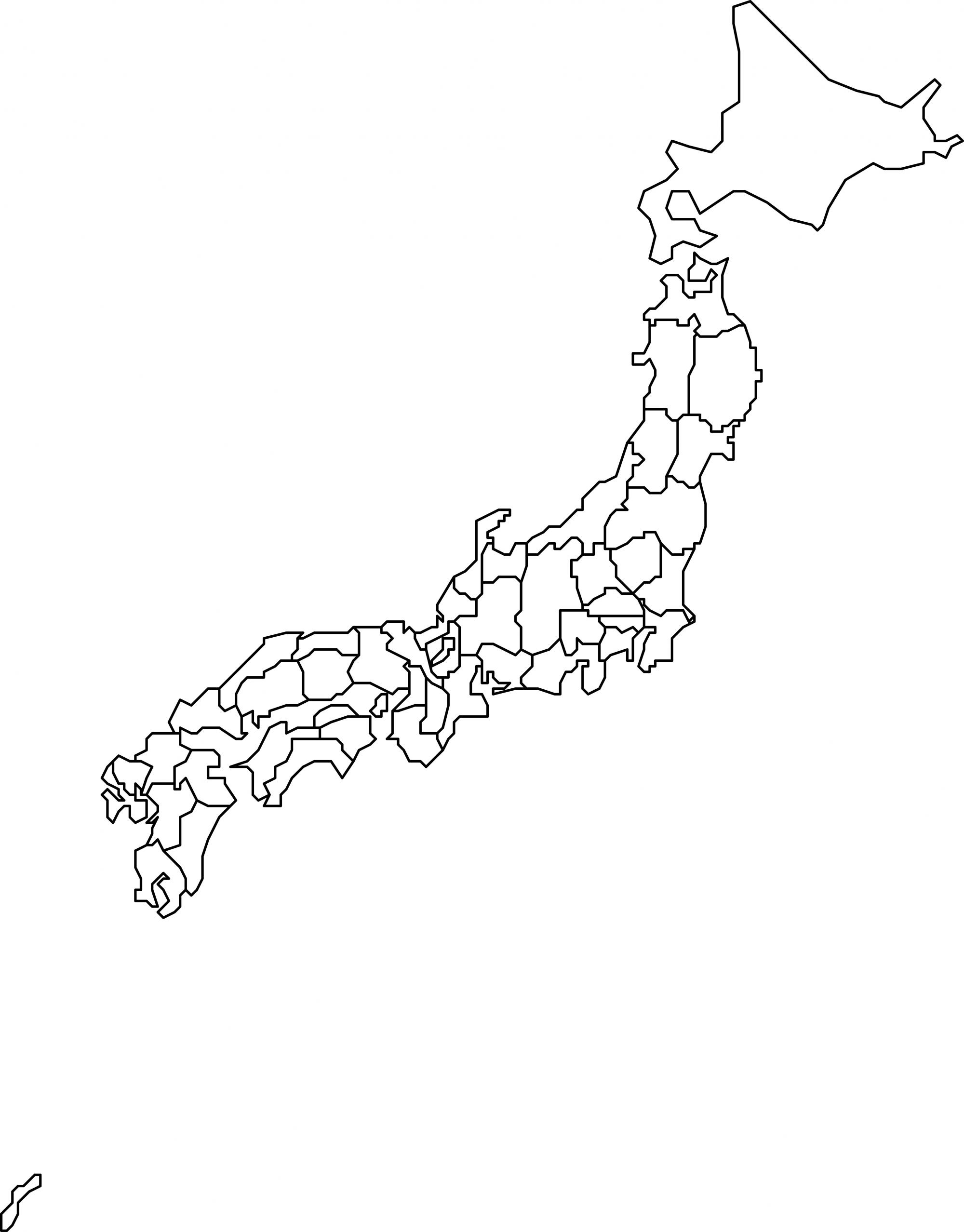 日本 地図 白地図