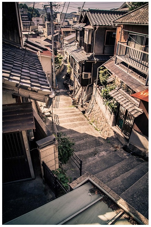 尾道 千光寺新道あたりでちょっとへばる 尾道 情景