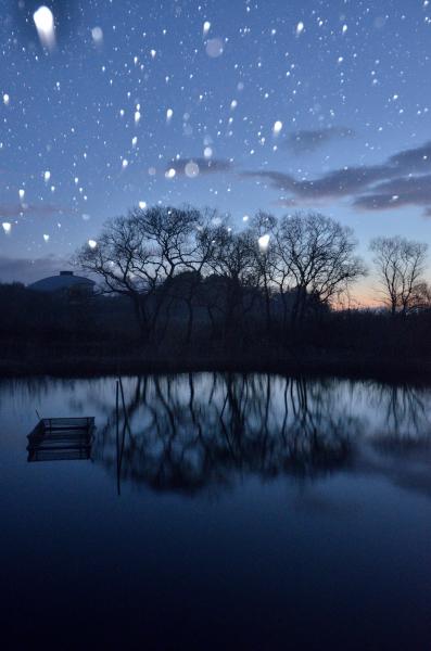 夜明けの雪 星と写真の部屋