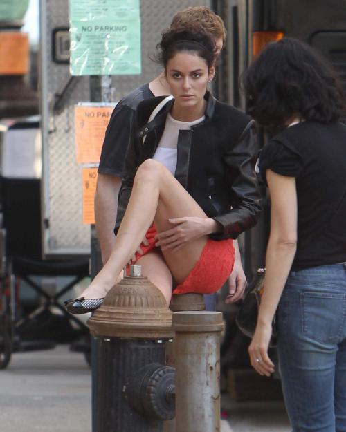Nicole Trunfio posing on a fire hydrant for an HM PS (5)