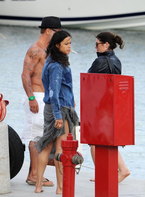 Michelle Rodriguez On Vacation in Porto Cervo 011